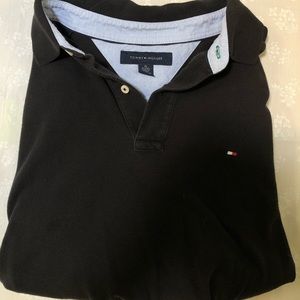 Tommy Hilfiger authentic black polo top